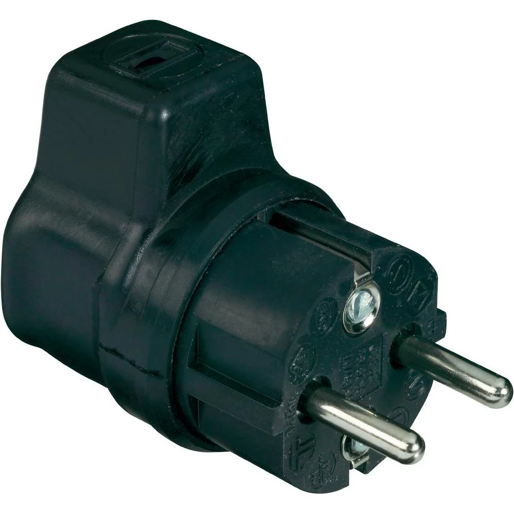 Gumeni ugaoni utikač crni