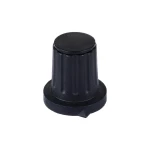 Mentor plastični vrtljivi dugme(stezne pincete) crna promjer osi 6 mm