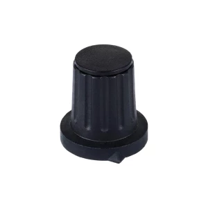 Mentor plastični vrtljivi dugme(stezne pincete) crna promjer osi 6 mm slika