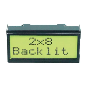 LCD minimodul EA DIPS-82-HNLED format 2 x 8 visina brojki 5.55 mm žuti, G slika
