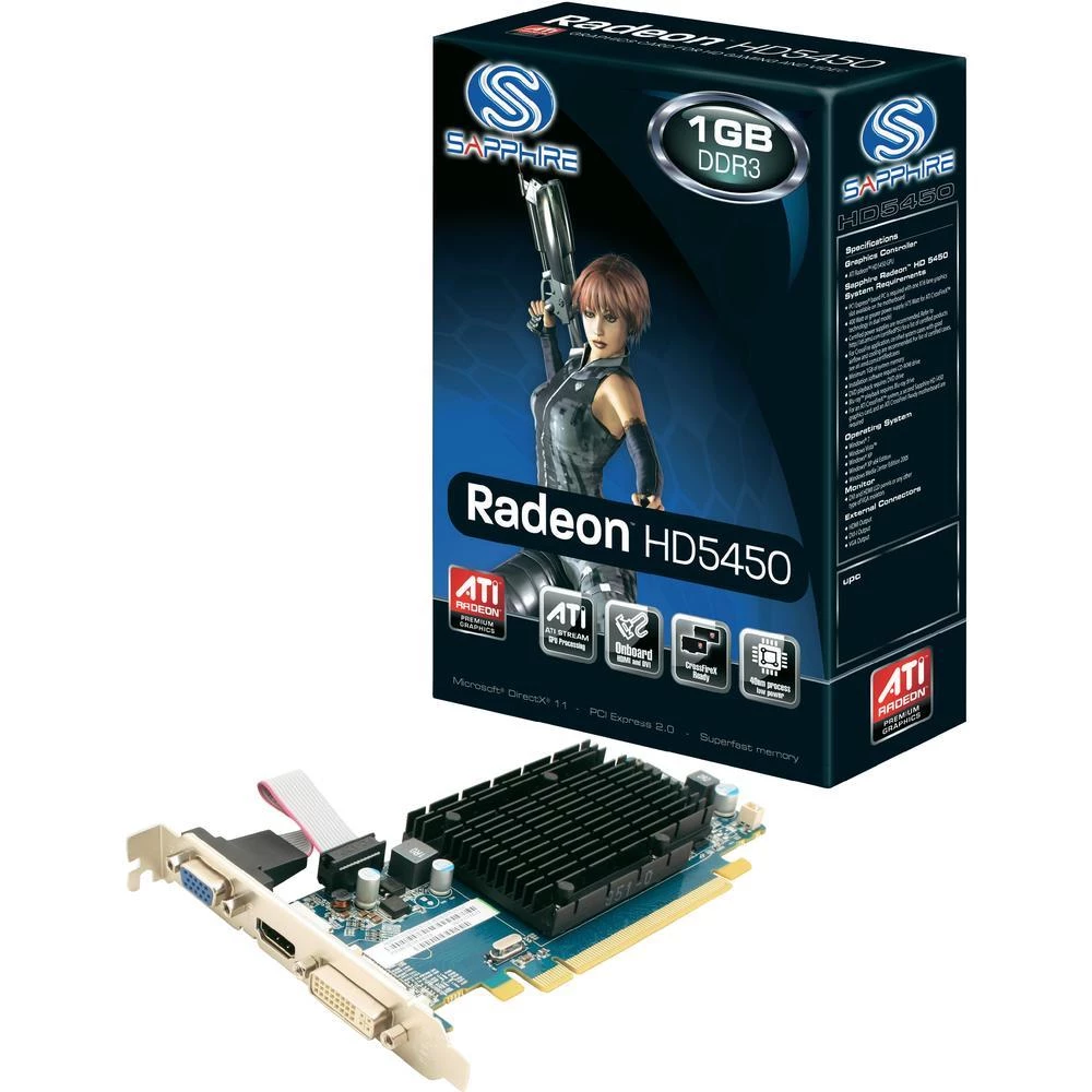 SAPPHIRE HD5450 1024MB DDR3 grafička kartica PCIE slika