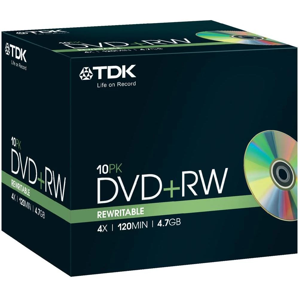 TDK TDK DVD+RW 4,7GB, 4 x 10 komada JEW ELCASE slika