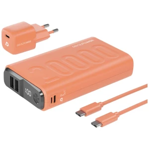 RealPower PB-20000 Power Pack powerbank (rezervna baterija) 20000 mAh  Li-Ion USB, USB-C® narančasta slika