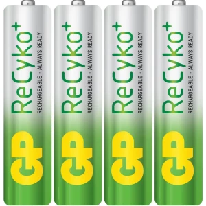 NiMH akumulatorska baterija GPReCyko+, tipa AAA, 820 mAh, 1,2 V, 4 komada, HR3, slika