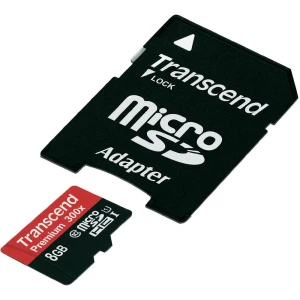 Kartica microSDHC Transcend, 8GB, klasa 10 UHS-1 + SD-adapter TS8GUSDU1 slika