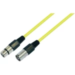 Mikrofonski kabel Paccs, 10 m,žute boje, muški XLR-konektor/ženski XLR-konektor