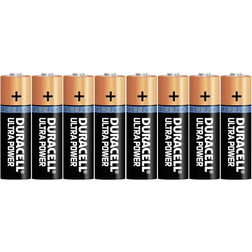 Alkalne baterije Duracell Ultra, tipa AA, 1,5 V, 8 komada, Mignon, LR06, LR6, AA slika