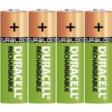 NiMH akumulatorska baterija Duracell, tipa AA, 1.300 mAh, 1,2 V, 4 komada, HR6,