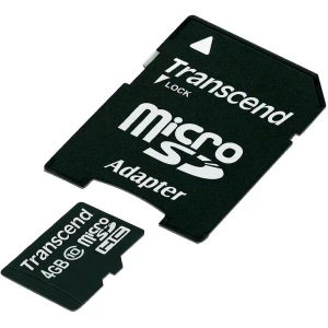 Kartica microSDHC Transcend, 4GB, klasa 10 + SD-adapter TS4GUSDHC10 slika