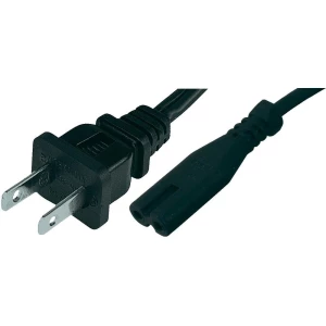 Kabel s IEC ženskim konektorom i američkim utikačem Hawa, 1008267, SPT 2 x 18 A slika