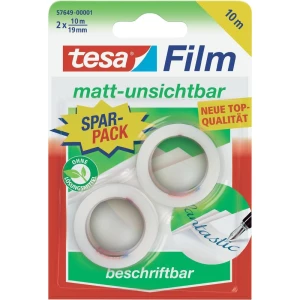 Ljepilna traka Tesa Tesafilm, 57649, (D x Š) 10 m x 19 mm, mat prozirna, sadržaj slika