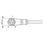 ContrinexS13-3FUW-020--Priključni kabel za prekidač približavanja, 3-polni, kutn