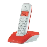 Bežični analogni telefon Motorola STARTAC S1201 osvijetljeni ekran crveni, bijel