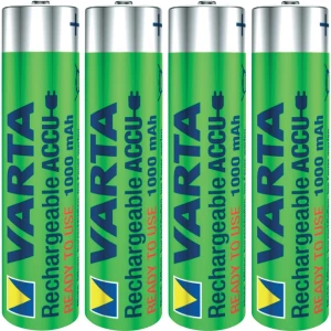 NiMH akumulatorske baterije Varta ReadyToUse, tipa AAA, 1.000 mAh, 1,2 V, 4 koma slika