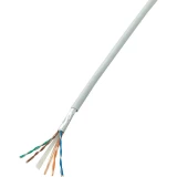 Mrežni kabel Conrad, CAT 6, CCA (aluminij, prevučen bakrom), zapakiran, bel, 10