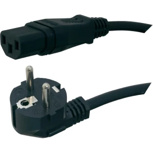 IEC priključni kabel Hawa 1008230, 2 m, crne boje, H05VV-F3G0,75 slika