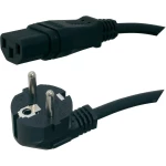 IEC priključni kabel Hawa 1008232, 2,5 m, crne boje, H05VV-F 3G1,0