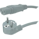 Priključni kabel za rashladne uređaje [ šuko utikač - IEC utikač C13] siva 5 m HAWA 1008235