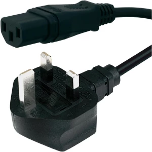 Priključni kabel za rashladne uređaje [ engleski utikač - utikač 3 A] crna 2 m HAWA 1008245 slika
