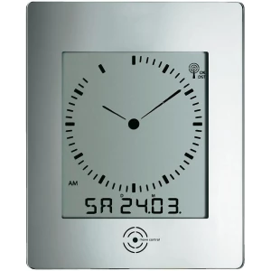 Radio-kontrolirani zidni sat koji prikazuje zrak u prostoriji, 240 x 285 x 39 mm slika
