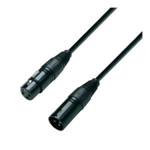 DMX-Kabel, muški XLR-konektor/ženski XLR-konektor, 0,5 m, crne boje K3DMF0050 Ad slika