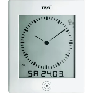 Radijski kontrolirani zidni sat TFA Dialog koji prikazuje zrak u prostoriji, 22 slika