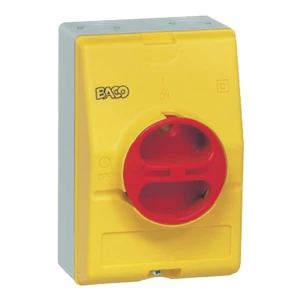 BACO 172061-Prekidač za razdvajanje, 25A, 1x90° , žut, crven, 3-polni, u kućišt slika