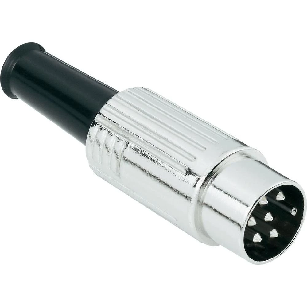 BKL Electronic 0208004-Okrugli DIN utikač, ravni kontakti, broj polova: 5, srebr