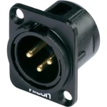 Hicon HI-X3DM-G-Konektor XLR sa prirubnicom, muški, broj polova sa ravnim kontak