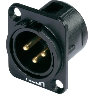 Hicon HI-X3DM-G-Konektor XLR sa prirubnicom, muški, broj polova sa ravnim kontak slika