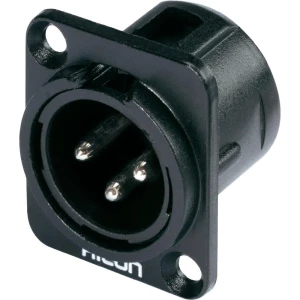 Hicon HI-X3DM-M-Konektor XLR sa prirubnicom, muški, broj polova sa ravnim kontak slika