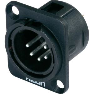 Hicon HI-X5DM-M-Konektor XLR sa prirubnicom, muški, broj polova sa ravnim kontak slika