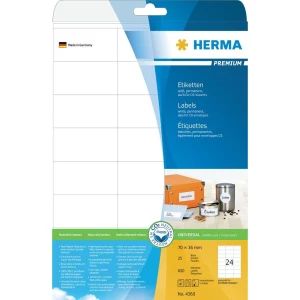 Herma Premium naljepnice 4360 ( 70 mm x 36 mm ), bijele, 600 kom., trajne slika