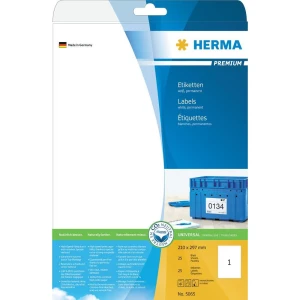 Herma Premium naljepnice 5065 ( 210 mm x 297 mm ), bijele, 25 kom., trajne slika
