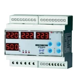 ENTES EPM-04C-DIN programirivi 3-fazni ugradbeni (na DIN šinu) AC multimetar EPM-06-DIN napon, struja, frekvencija, sati rada