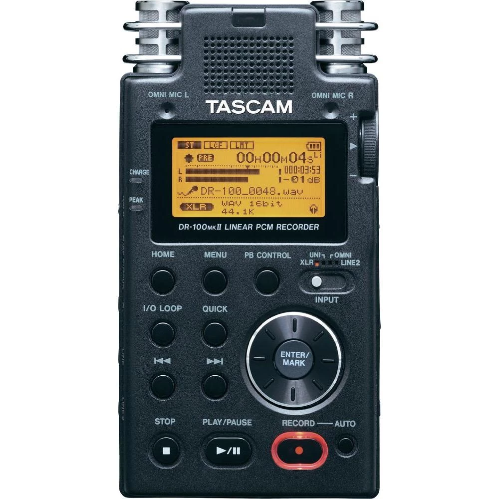 Tascam DR-100MK2-Prijenosni snimač zvuka, crn slika