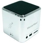 Mini zvučna stanica Technaxx MusicMan®-Prijenosni Mini-zvučnik, microSD-utor za karticu, AUX-In, srebrna, 3528