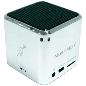 Mini zvučna stanica Technaxx MusicMan®-Prijenosni Mini-zvučnik, microSD-utor za karticu, AUX-In, srebrna, 3528 slika