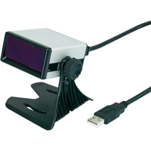1D skener bar kodova Riotec FS5020E Riotec USB komplet Laser srebrna, crna stolni (stacionarni) USB slika