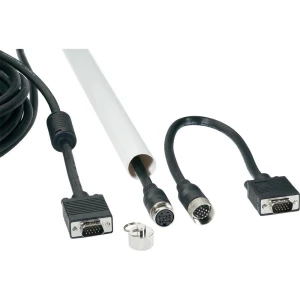 VGA kabel za polaganje [1x VGA utikač 1x VGA utikač] 10 m crni Renkforce slika
