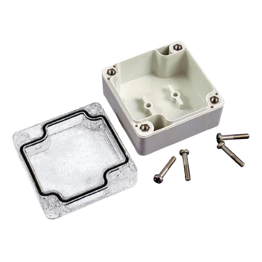 Hammond Electronics 1554P2GYCL-Univerzalno kućište, ABS, svijetlo sivo (RAL 7035), 120x120x80mm slika