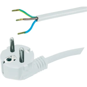 Priključni kabel [ šuko utikač - kabel, otvoreni kraj] bijeli 1.5 m HAWA 1008209 slika