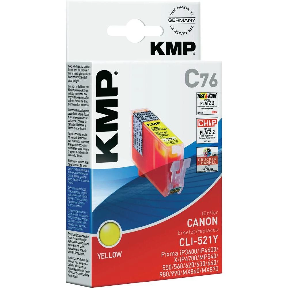 Kompatibilna patrona za printer C76 KMP zamjenjuje Canon CLI-521 žuta slika
