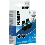 Kompatibilna patrona za printer H11D KMP zamjenjuje HP 56 crna, pakiranje od 2 komada