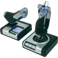 Joystick za simulator leta Saitek X52 Hotas Flight Control System PS28 USB PC srebrni, crni slika
