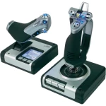 Joystick za simulator leta Saitek X52 Hotas Flight Control System PS28 USB PC srebrni, crni