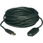 USB 2.0 produžni kabel [1x USB 2.0 utikač A - 1x USB 2.0 utikač A] 20 m crni Manhattan