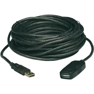 USB 2.0 produžni kabel [1x USB 2.0 utikač A - 1x USB 2.0 utikač A] 20 m crni Manhattan slika