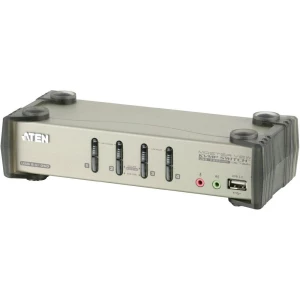 4-portni KVM Switch uređaj Aten za USB i PS/2 unosne uređaje i VGA grafiku s prijenosom zvuka i USB 2.0 hubom slika