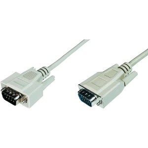 VGA priključni kabel za monitor [1x VGA-utikač <=> 1x VGA-utikač] 3m, siv</=> slika
